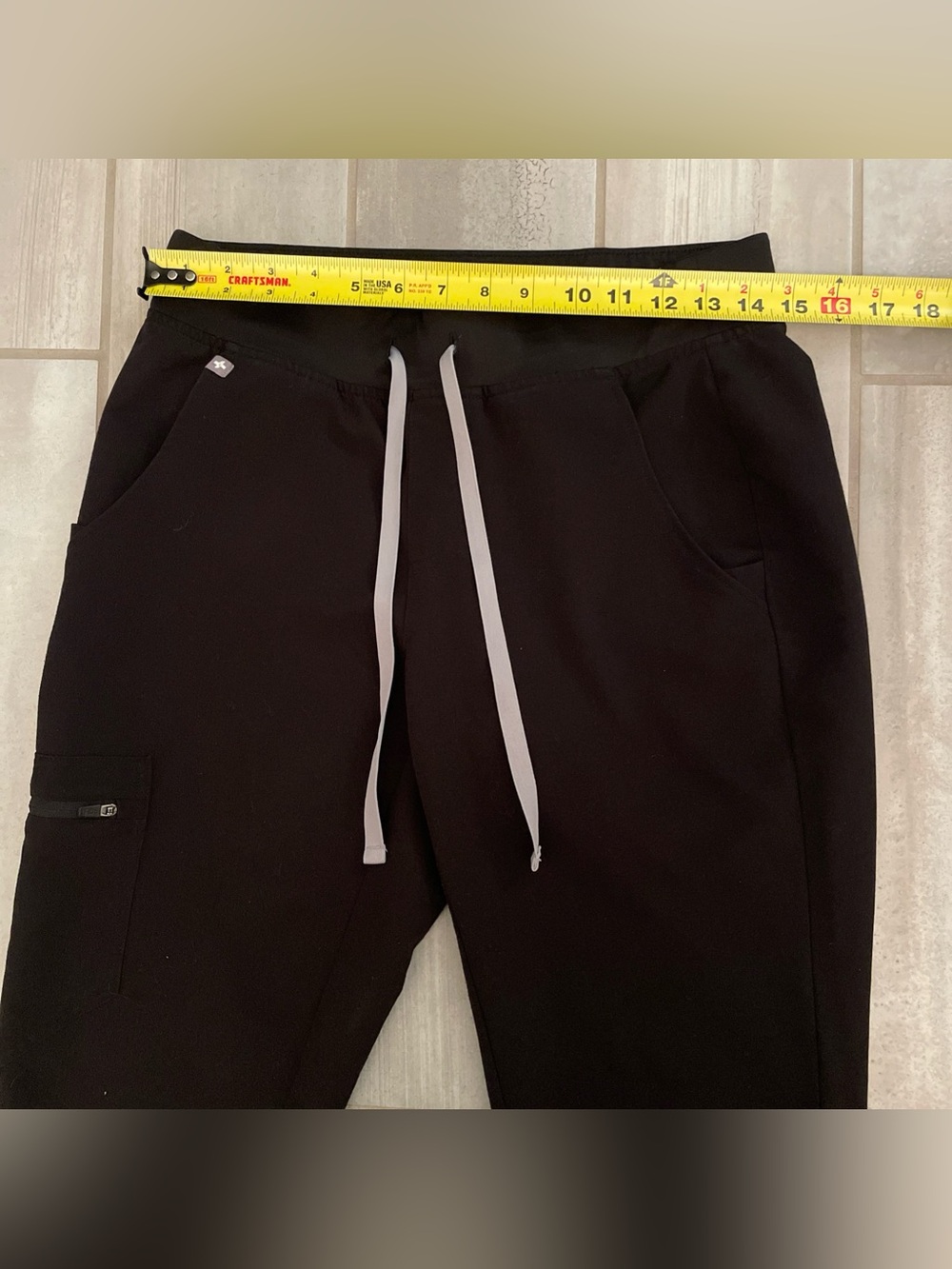 Figs Black PO 1772 Zamora Jogger Scrub Pants Bottoms Women’s SP/Small Petite - Picture 3 of 6